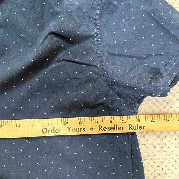 Ricky Singh Shirt Mens Large Slim Fit Blue Short Sleeve Button Front Casual - Picture 10 of 12